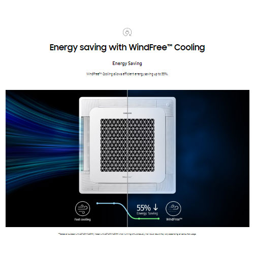 Samsung AC Cassette Inverter 4 Way Wind-Free 28.000 BTU/h - AC090TN4DKC/EA